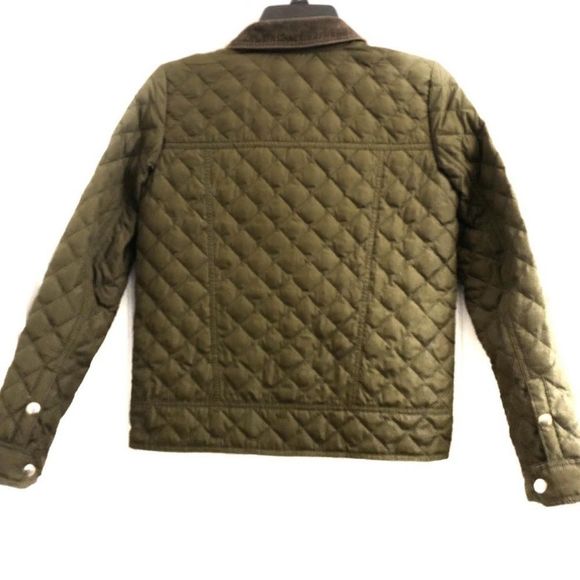 J. Crew Quilted Jacket With Brown Corduroy Collar Size Small - Picture 9 of 10